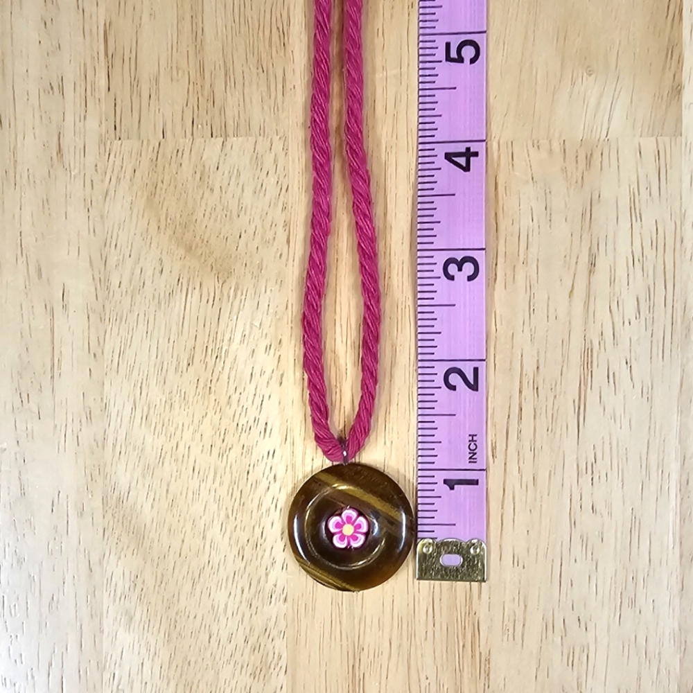 Tigers Eye Flower Necklace - Picture 2 of 6